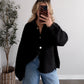 Ember Mock Neck Cardigan / Black