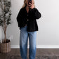 Ember Mock Neck Cardigan / Black
