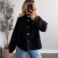 Ember Mock Neck Cardigan / Black