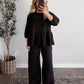 Threadline Quilted Set/ Black
