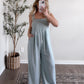 Mom Approved Linen Jumpsuit / Dusty Blue