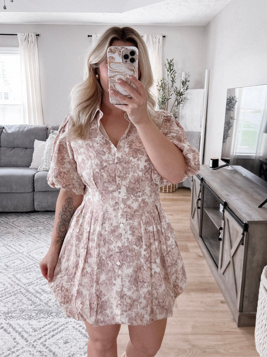 Georgia Floral Button Down Dress Final Sale