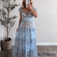 Blueberry Fields Floral Maxi Dress