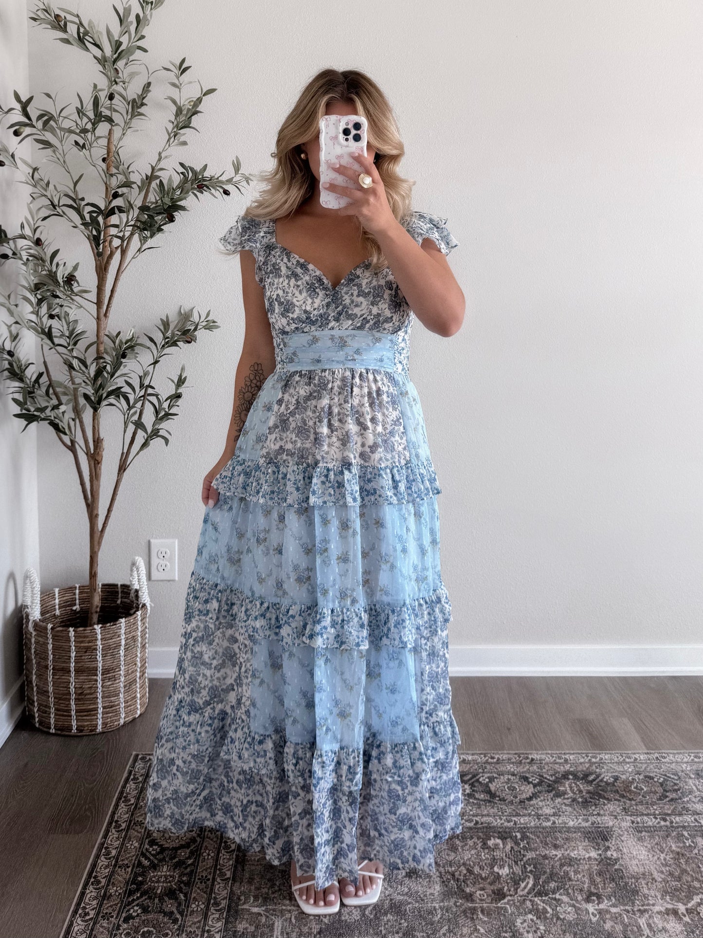 Blueberry Fields Floral Maxi Dress