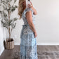 Blueberry Fields Floral Maxi Dress