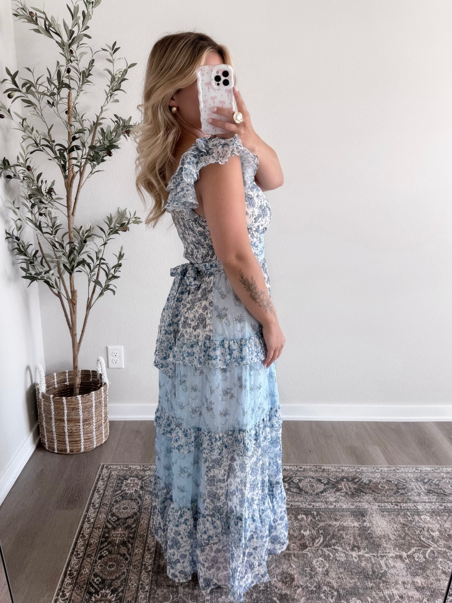 Blueberry Fields Floral Maxi Dress