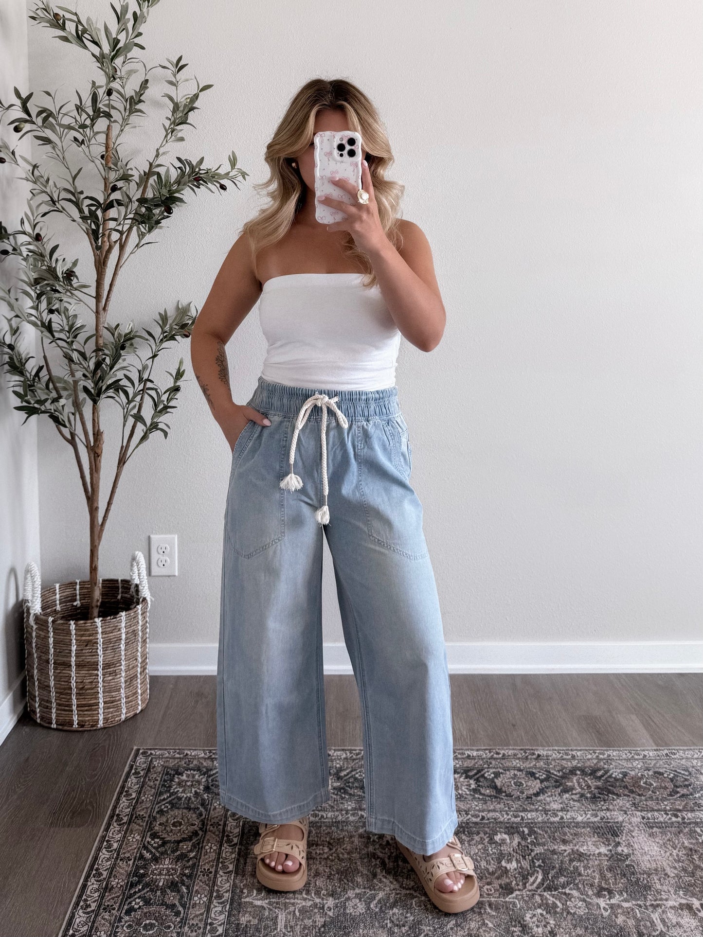 Junie Denim Wide Leg Pant