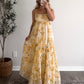 Golden Field Floral Maxi Dress
