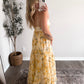 Golden Field Floral Maxi Dress