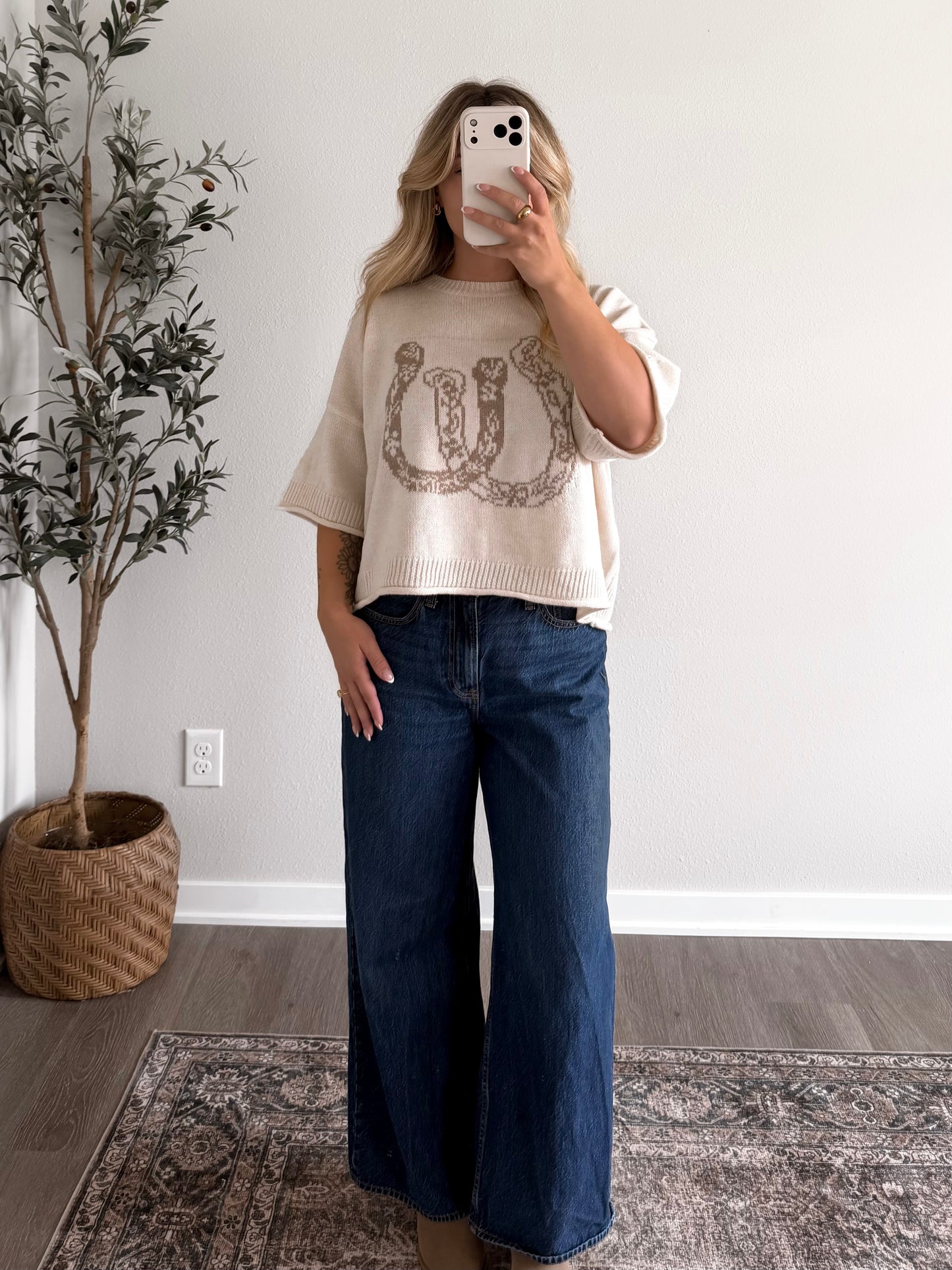 Lucky Horseshoe Knit Sweater