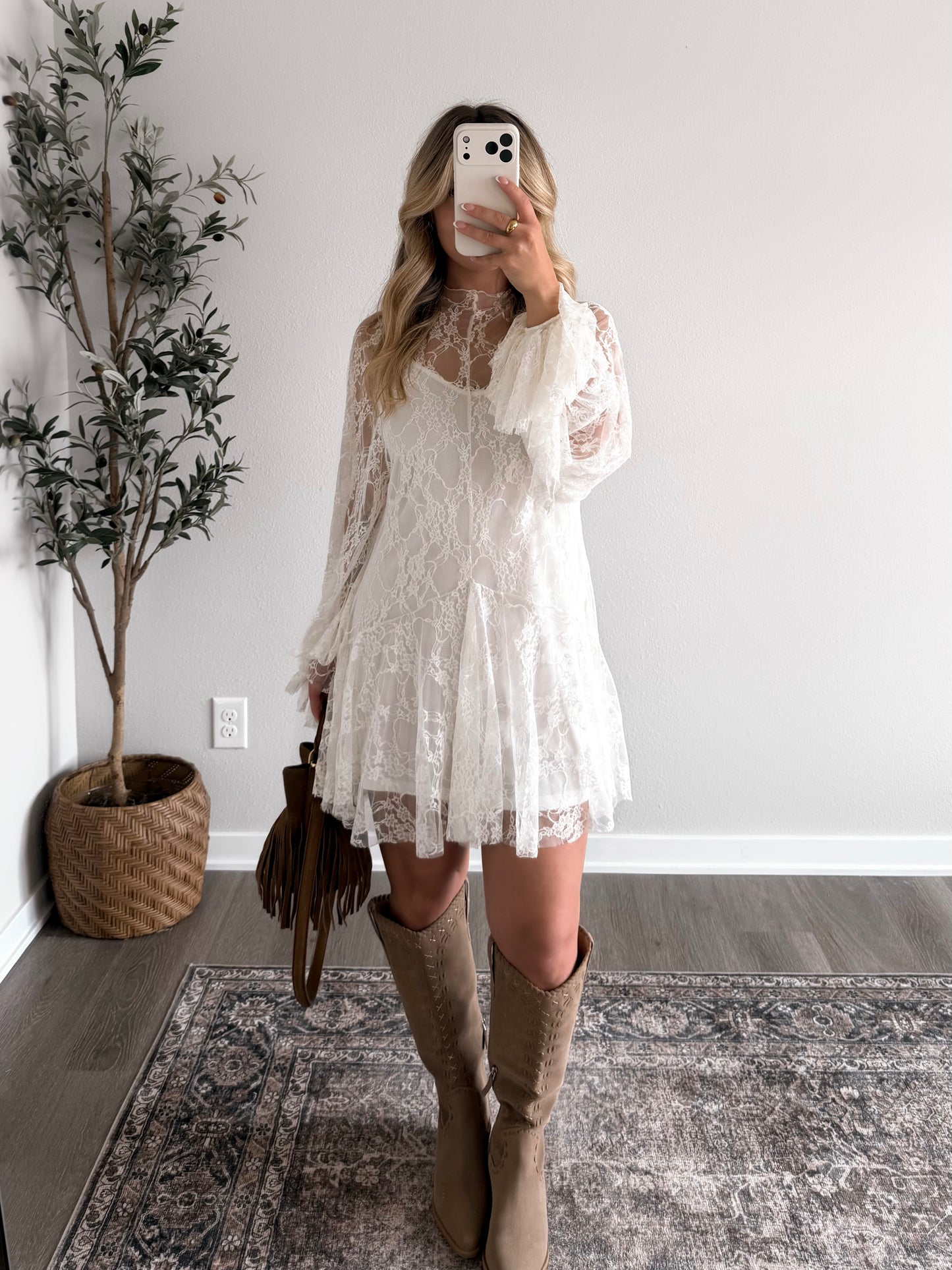 Dust & Lace Slip Dress