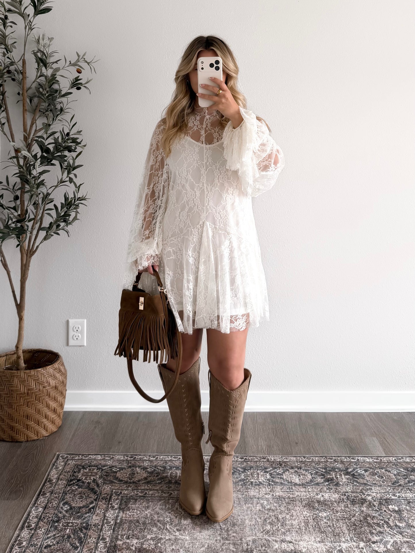 Dust & Lace Slip Dress