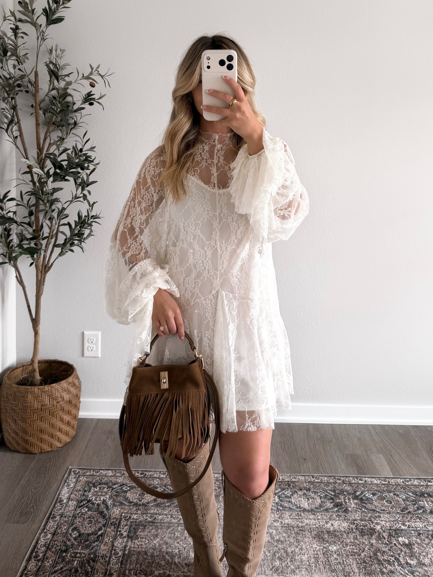 Dust & Lace Slip Dress