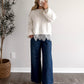 Folklore Lace Cable Knit Sweater (Restocking 8.10)