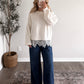 Folklore Lace Cable Knit Sweater (Restocking 8.10)