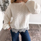 Folklore Lace Cable Knit Sweater (Restocking 8.10)