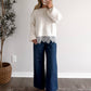 Folklore Lace Cable Knit Sweater (Restocking 8.10)