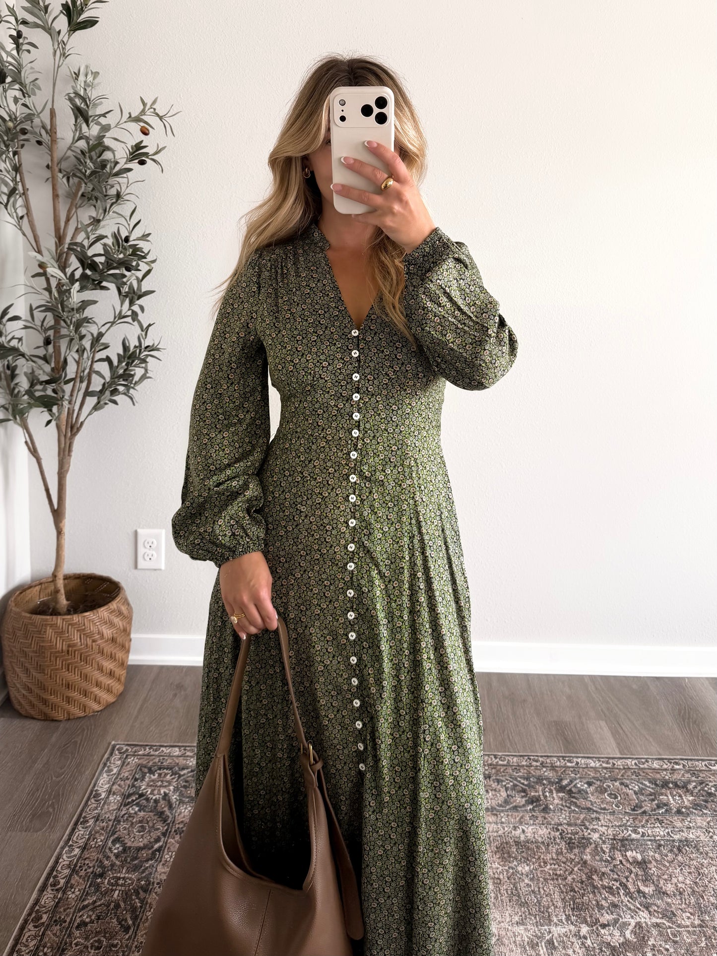 Evergreen Floral Maxi Dress