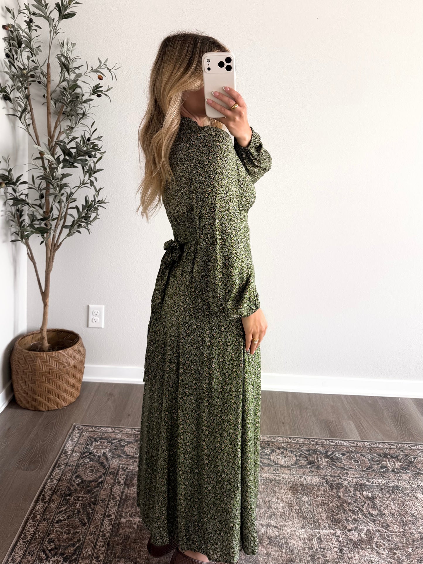 Evergreen Floral Maxi Dress