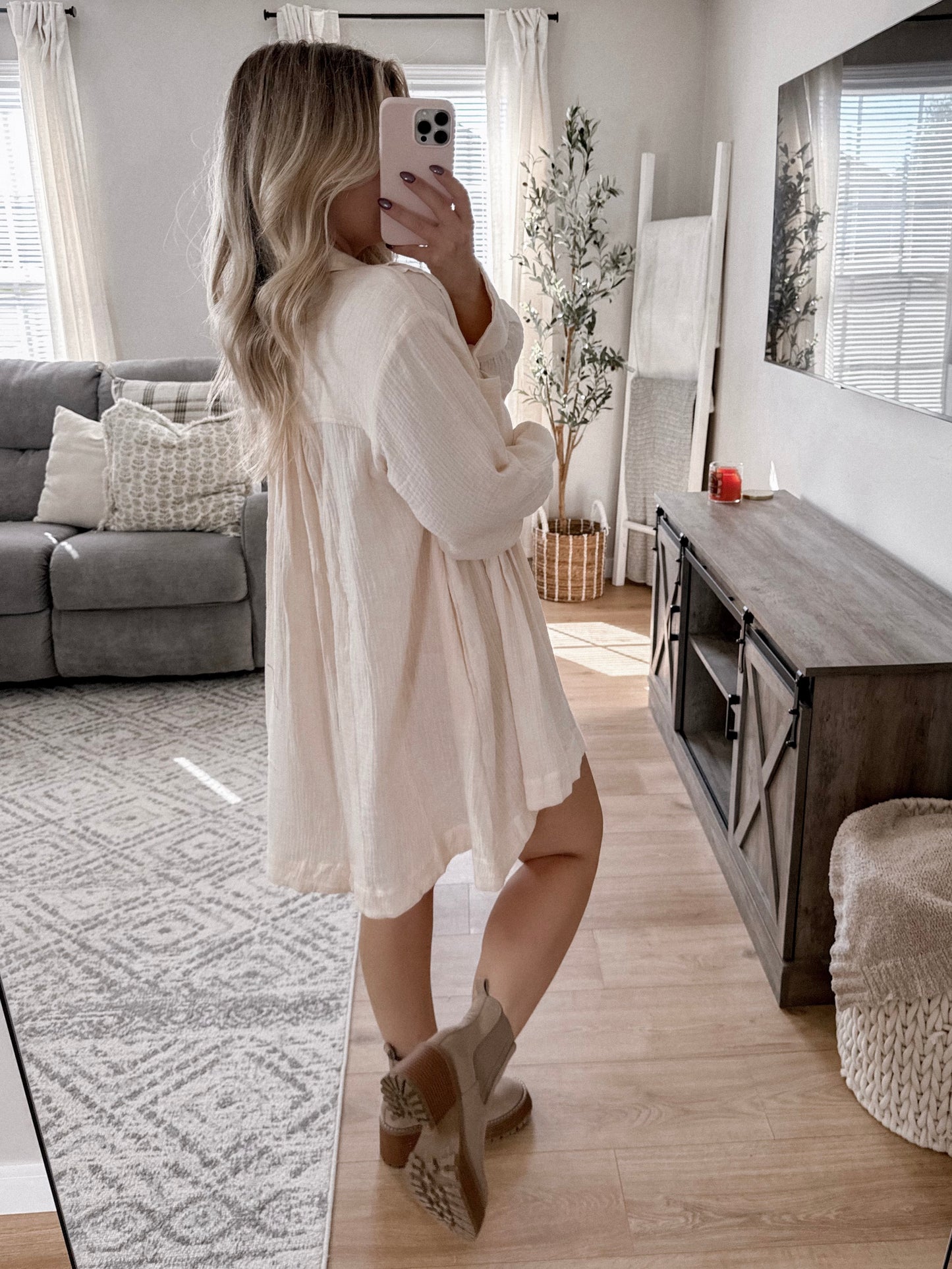 West Gauze Button Down Tunic