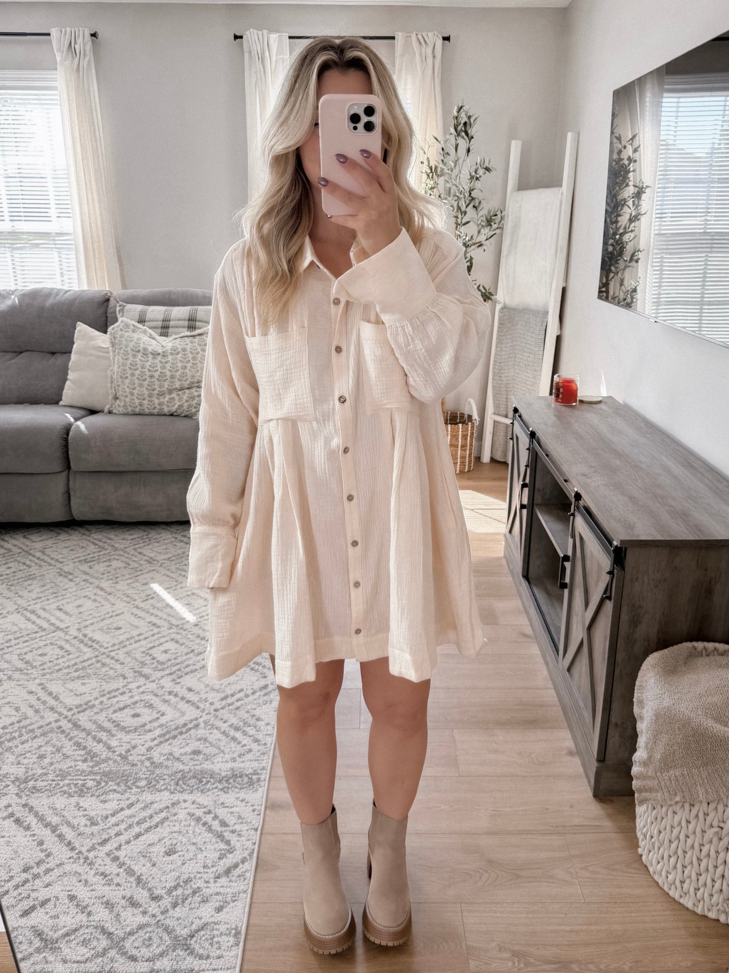 West Gauze Button Down Tunic