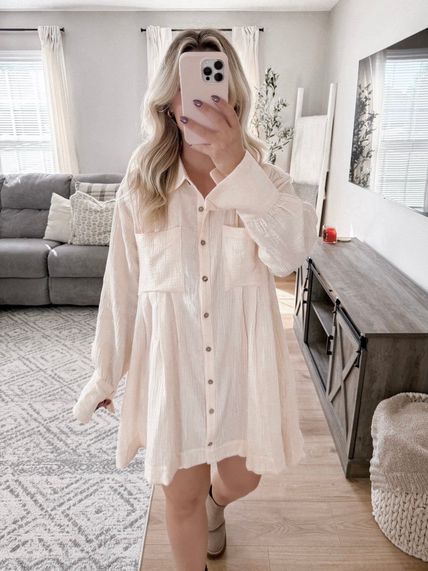 West Gauze Button Down Tunic