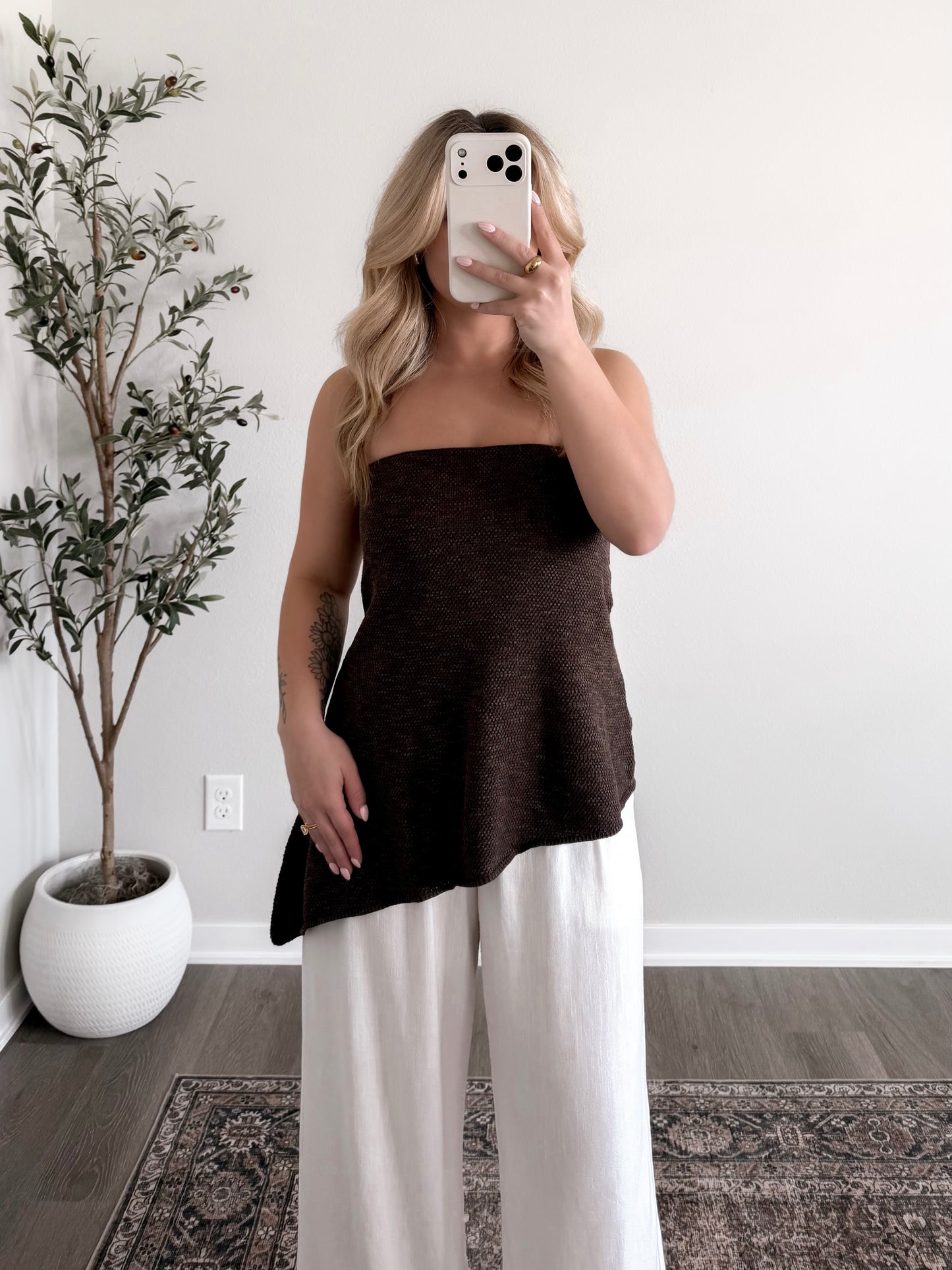 Modern Muse Strapless Knit Top