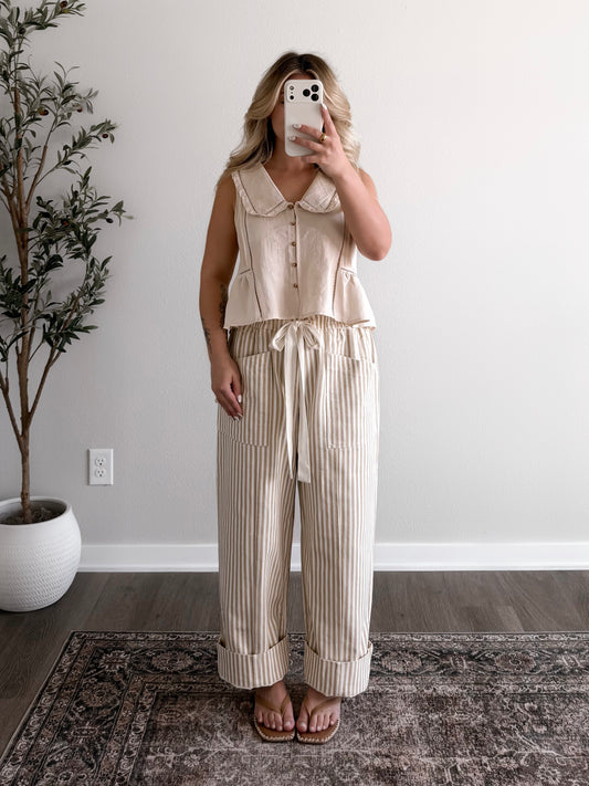 Boardwalk Stripe Wide Leg Pant