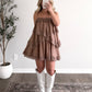 Easy Romance Lace Dress / Mocha Final Sale