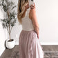 Sunfaded Smocked Crop Top