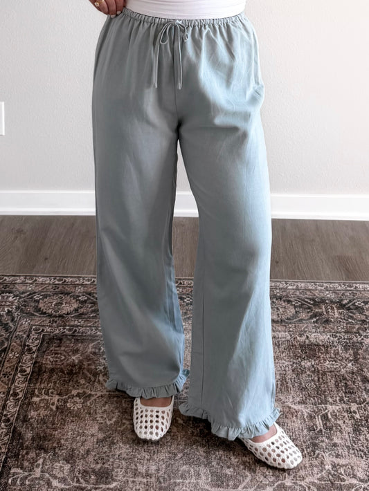 Summer Cottage Ruffle Pant