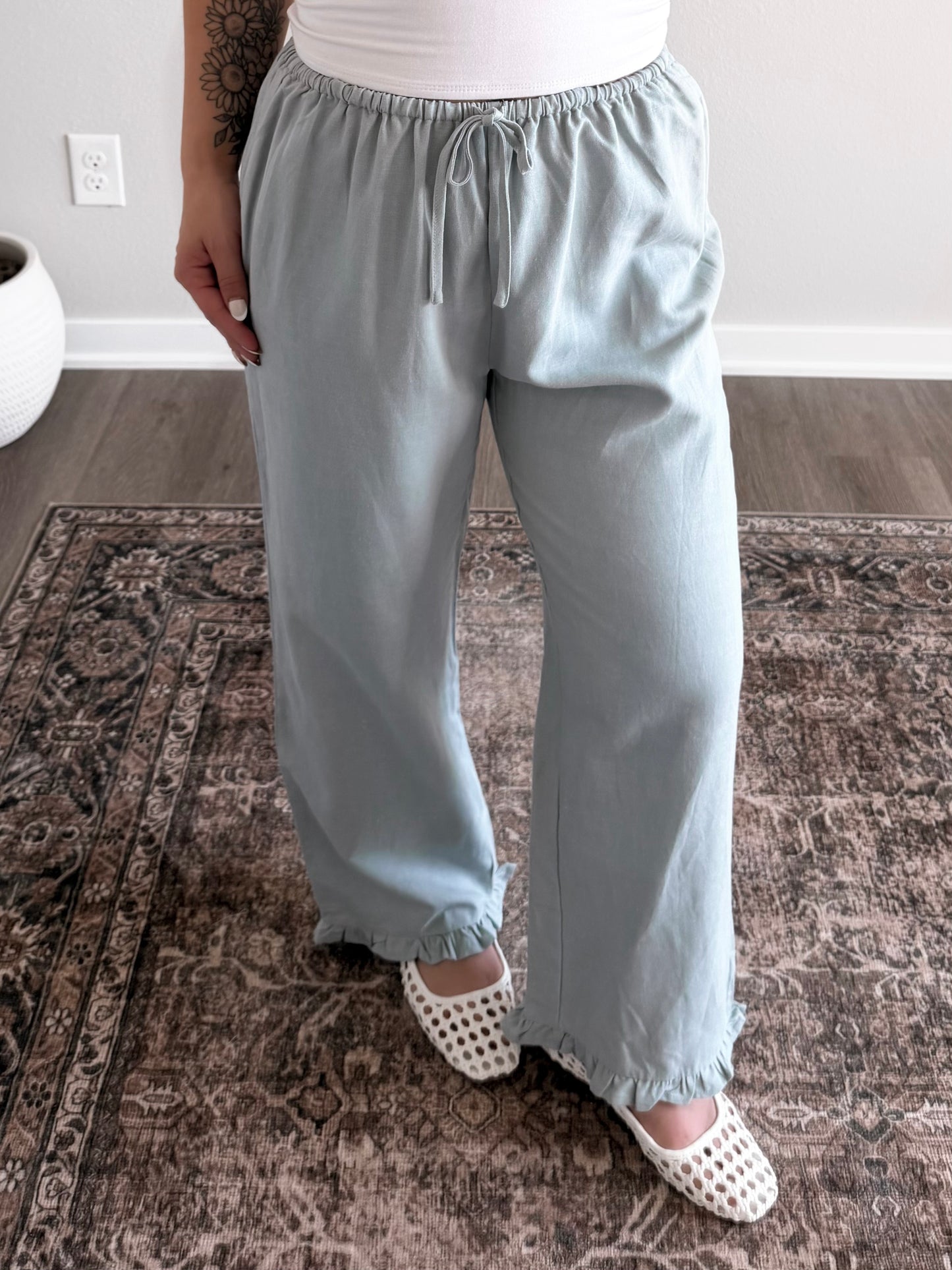 Summer Cottage Ruffle Pant