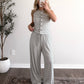 Stripe State Of Mind Pant Set / Sage Final Sale
