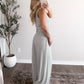 Stripe State Of Mind Pant Set / Sage Final Sale