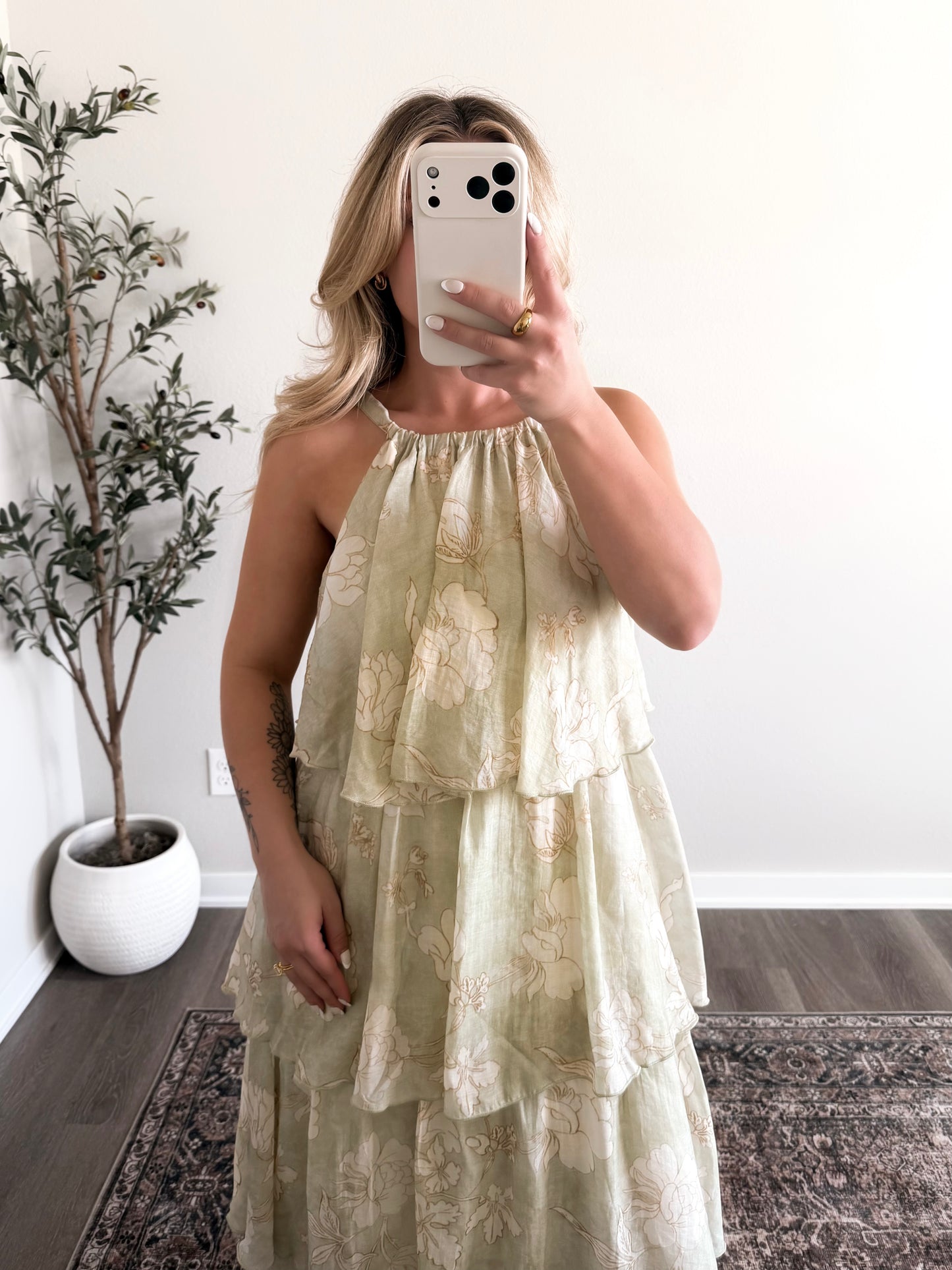 Estate Side Floral Maxi Dress Final Sale