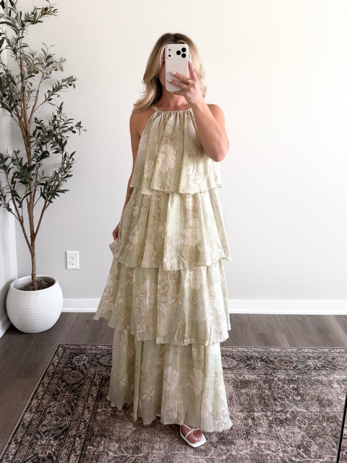 Estate Side Floral Maxi Dress Final Sale