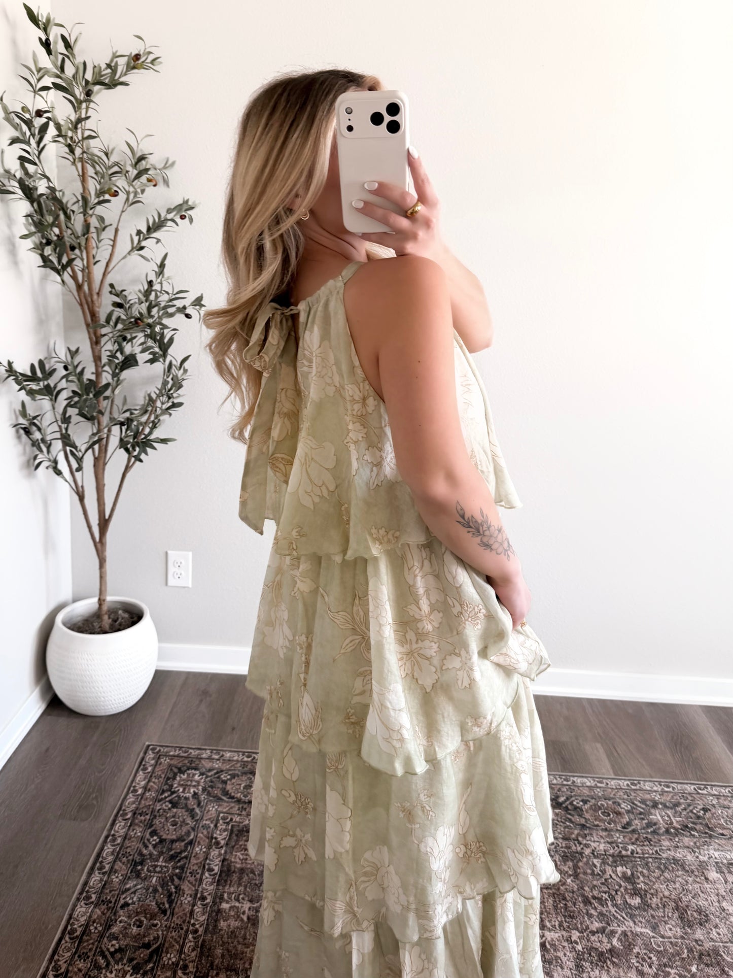 Estate Side Floral Maxi Dress Final Sale
