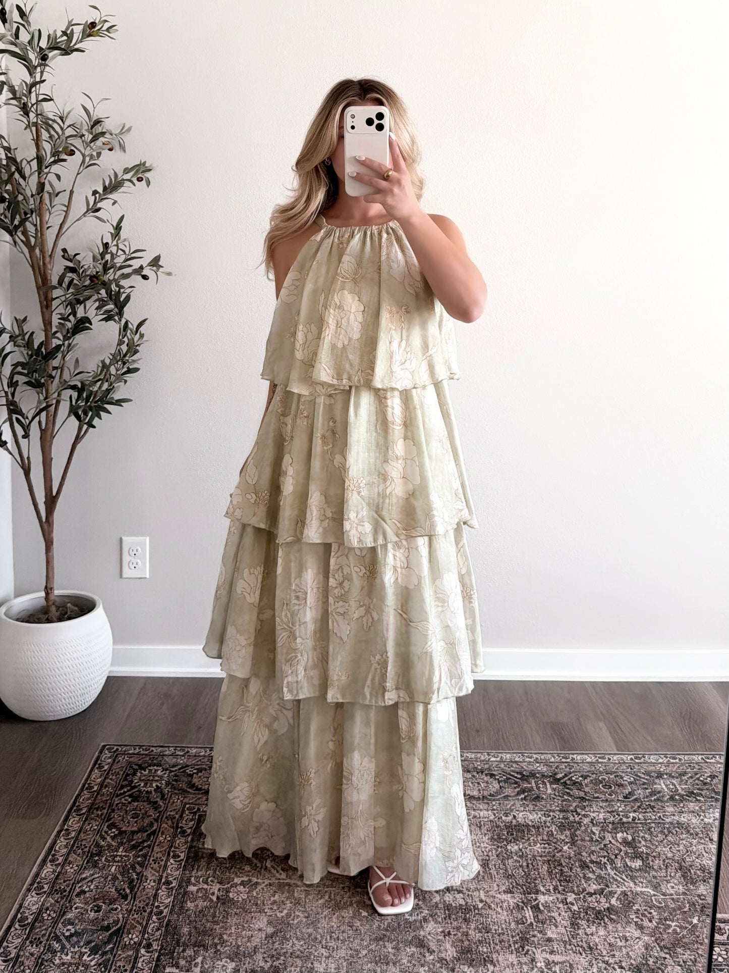 Estate Side Floral Maxi Dress Final Sale