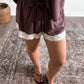 Toasted Coconut Lace Short Set
