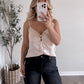 Almond Satin Lace Tank