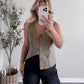 Olive Martini Collared Top