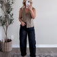 Olive Martini Collared Top