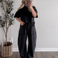 Onyx Barrel Pant Set (Restocking Mid November)