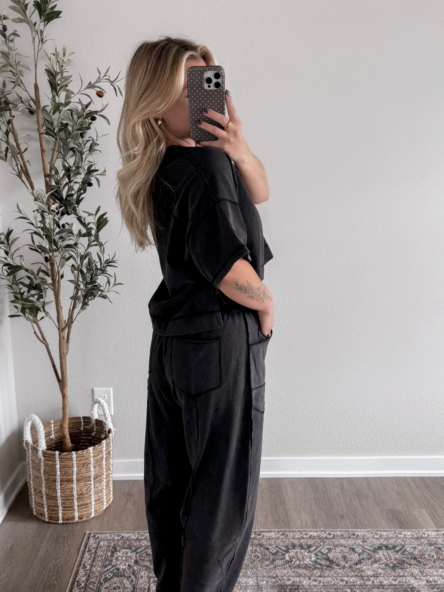 Onyx Barrel Pant Set (Restocking Mid November)