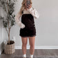 Cozy Bear Corduroy Overalls / Espresso