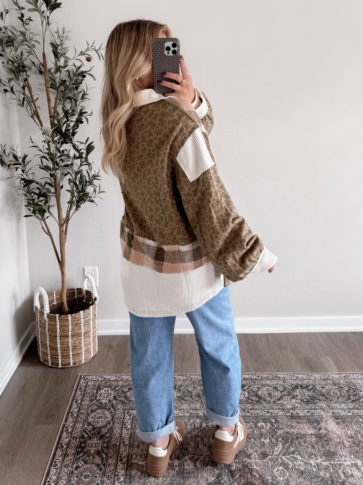 Pick Of The Patch Waffle Shacket