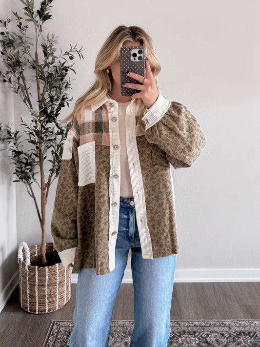 Pick Of The Patch Waffle Shacket