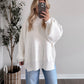 Comfort Ribbed Oversized Sweater / White