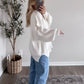 Comfort Ribbed Oversized Sweater / White