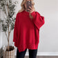 Comfort Ribbed Oversized Sweater / Husker Red